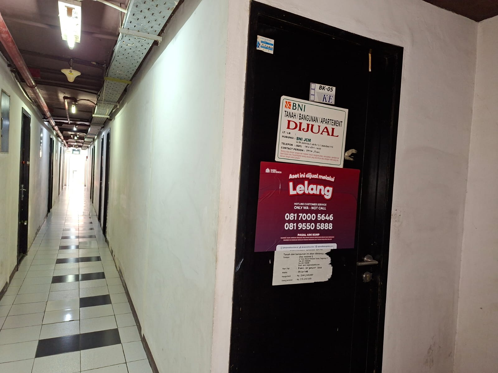 SEGERA LELANG UNIT APARTEMEN